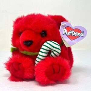 Vintage Puffkins JANGLES Red Plush Christmas 1999 Holiday Candy Cane